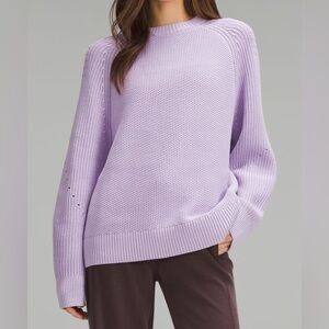 Lululemon Honeycomb Crewneck Sweater in Lilac Ether